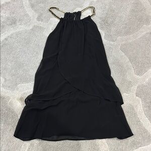 Black High-Low Halter Sundress